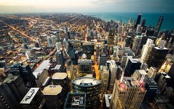 

Обои города 1024x768 Чикаго Панорама

