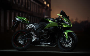 

Обои мотоциклы 1024x768, Хонда, зеленый

