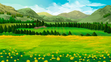 

Рисунок природа 1280x720, поле, горы, небо

