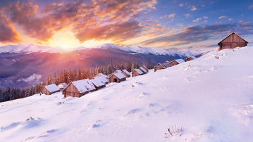 

Обои зима горная деревня 1280x720 на рабочий стол скачать бесплатно высокого качества.

