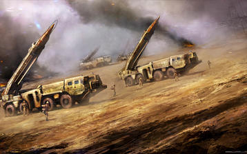 

Рисунок зенитно ракетные установки, бой

