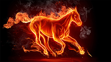 

Заставки 3D графика конь в огне

