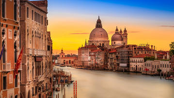 

Фото замки, соборы, Венеция, река

