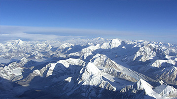 

Обои зима, фото снежные горы 1366x768

