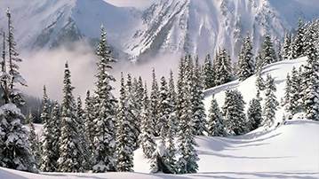 

Обои зима, фото снежные горы 1366x768

