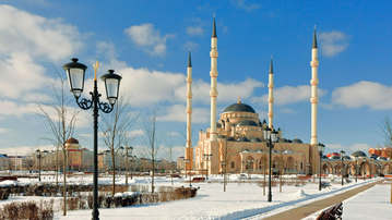 

HD обои 1600x1200 Чечня Мечеть Снег

