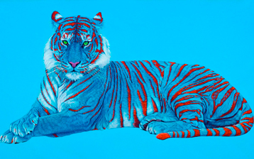 

Новогодние обои 2022 года Голубой водяной тигр

