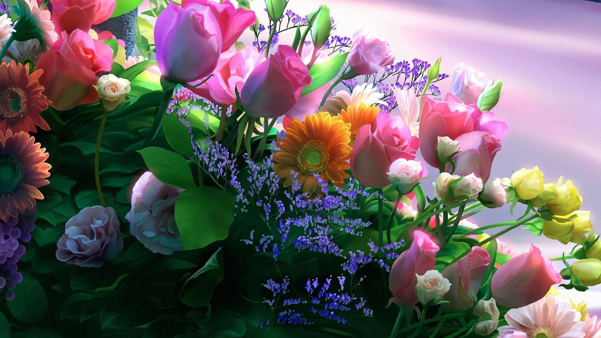 Обои на рабочий стол букеты цветов красивые