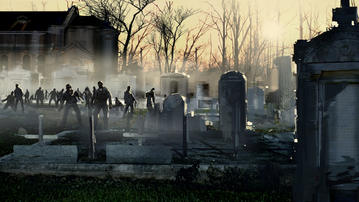 

Скрин игры Left 4 Dead, кладбище, мертвецы

