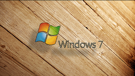

логотип windows на деревянном фоне windows 7 on a wooden background

