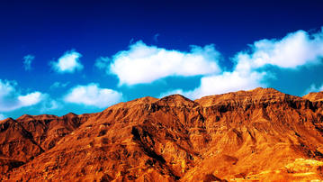 

HD обои горы, облака, голубое небо, скалы

